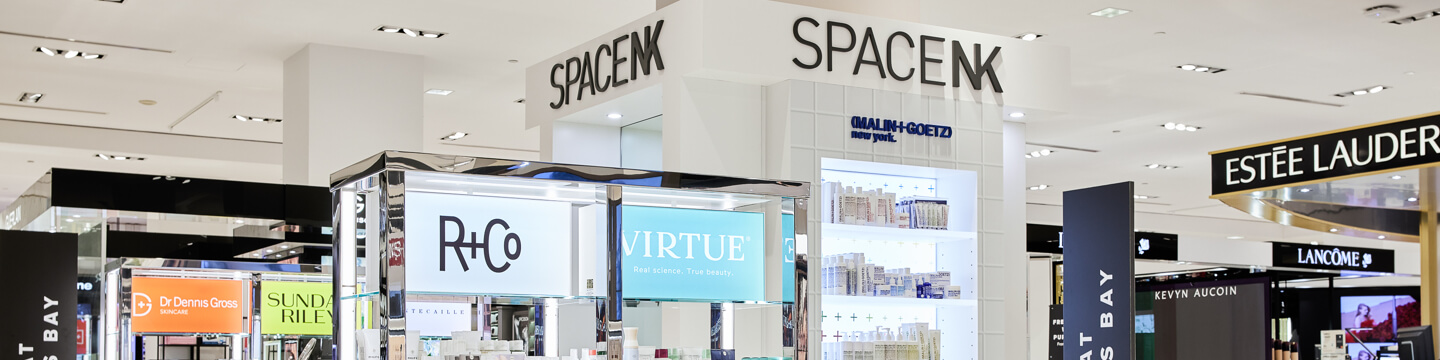 Space NK Booth at Hudson's Bay Retail Locations